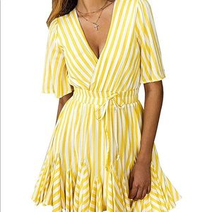 Cute yellow striped dress!
